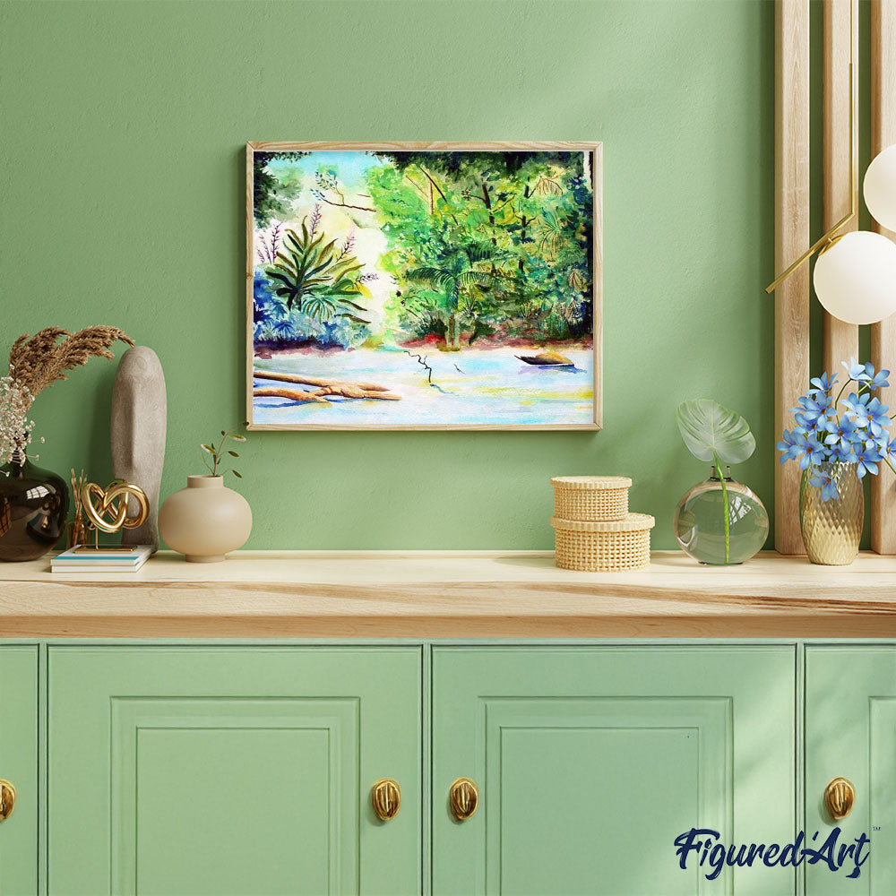 paint by numbers | View from the Tropical Forest | forest intermediate landscapes new arrivals | FiguredArt