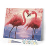 paint by numbers | Flamingos Romance | animals birds easy flamingos new arrivals | FiguredArt