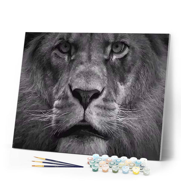 paint by numbers | The Big Lion | advanced animals lions new arrivals | FiguredArt