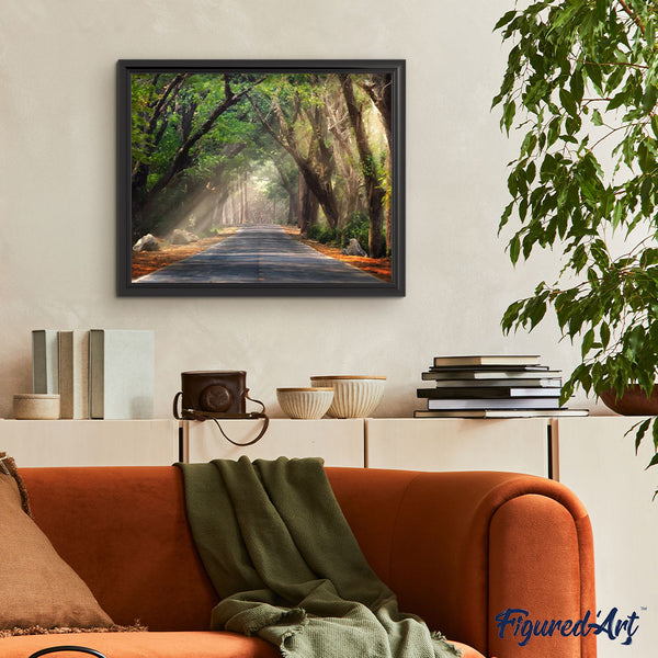 paint by numbers | Forest Road | advanced landscapes new arrivals | FiguredArt