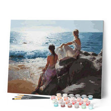 Load image into Gallery viewer, paint by numbers | Girls on the Beach | advanced romance | FiguredArt
