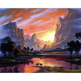 paint by numbers | Lake and Mountains | advanced landscapes new arrivals | FiguredArt