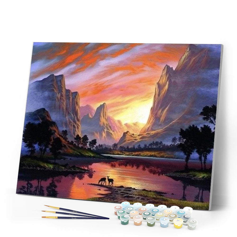 paint by numbers | Lake and Mountains | advanced landscapes new arrivals | FiguredArt