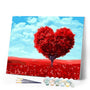 paint by numbers | Tree with Heart shape | intermediate landscapes romance trees | FiguredArt