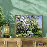 paint by numbers | Landscape with Poplars | intermediate landscapes trees | FiguredArt