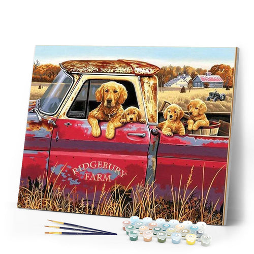 paint by numbers | Farm Dogs | animals dogs easy new arrivals | FiguredArt