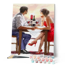 Load image into Gallery viewer, Paint by numbers | Romantic dinner | intermediate romance | Figured'Art