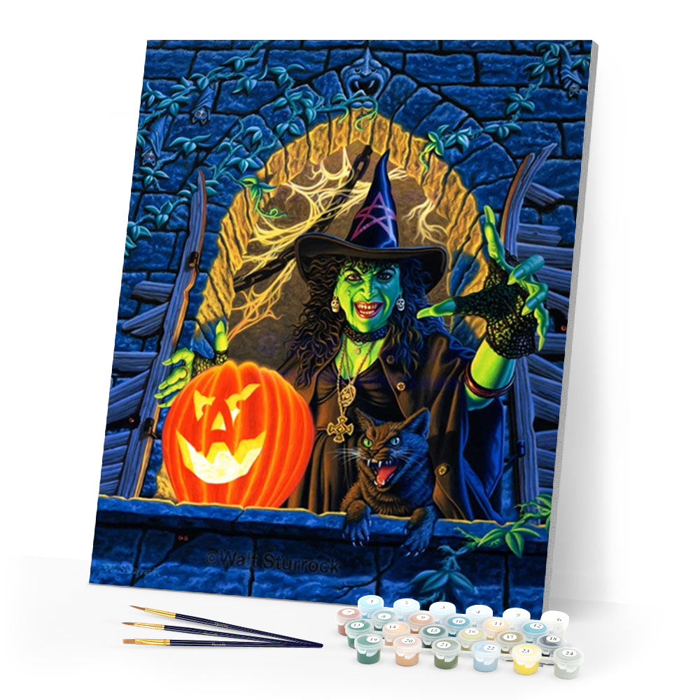 paint by numbers | Witch in Halloween | advanced halloween new arrivals | FiguredArt
