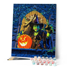 Load image into Gallery viewer, paint by numbers | Witch in Halloween | advanced halloween new arrivals | FiguredArt