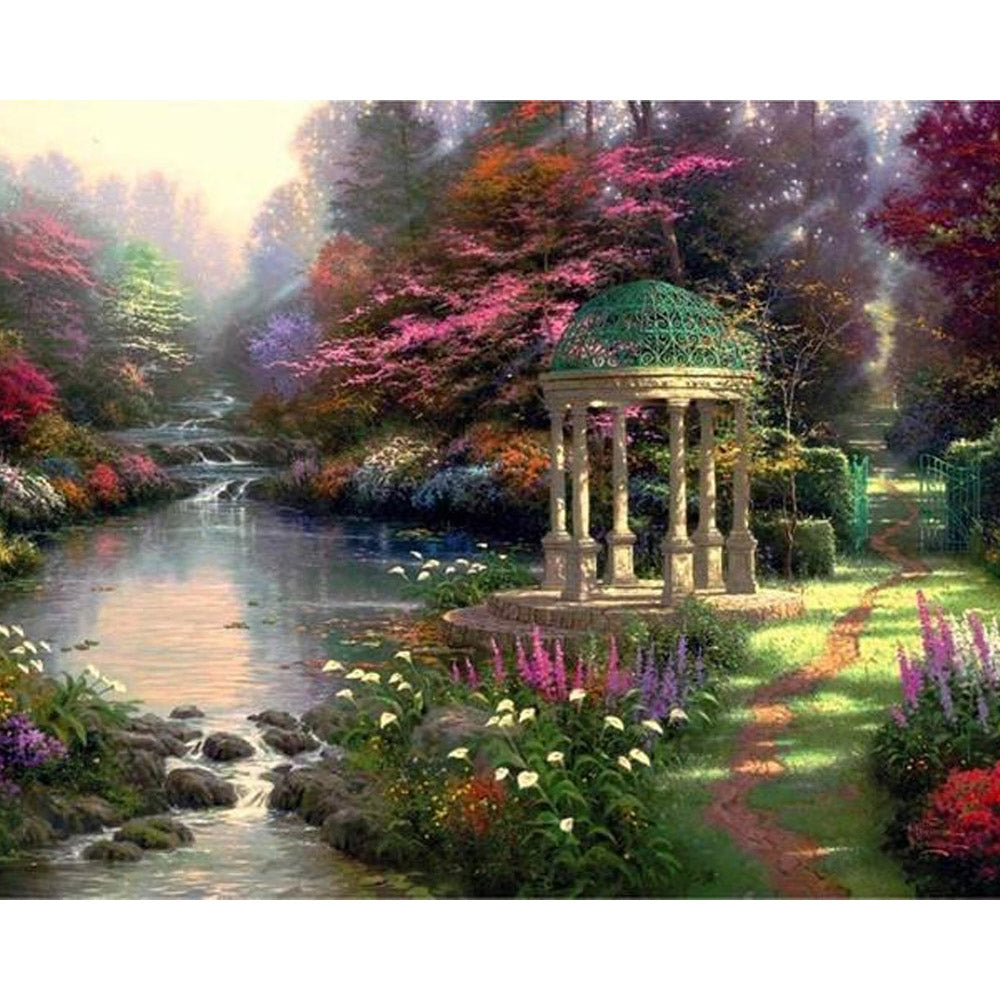 paint by numbers | Garden and River | advanced landscapes new arrivals | FiguredArt