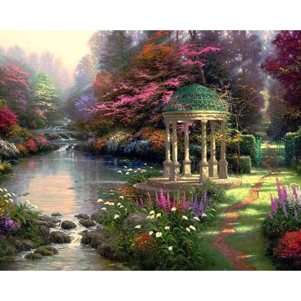 paint by numbers | Garden and River | advanced landscapes new arrivals | FiguredArt