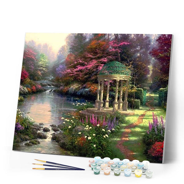 paint by numbers | Garden and River | advanced landscapes new arrivals | FiguredArt