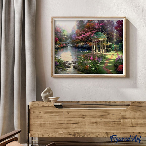 paint by numbers | Garden and River | advanced landscapes new arrivals | FiguredArt