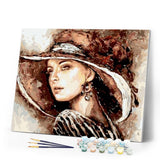 paint by numbers | Woman with Hat | intermediate new arrivals portrait | FiguredArt