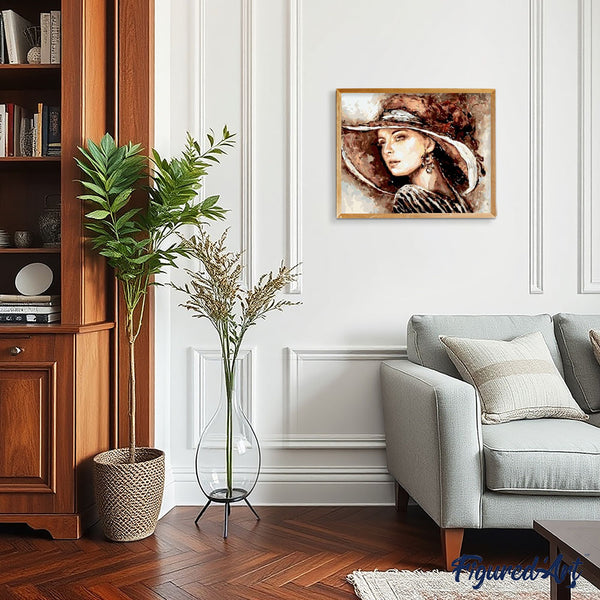 paint by numbers | Woman with Hat | intermediate new arrivals portrait | FiguredArt