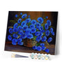 paint by numbers | Beautiful Blue Flowers | advanced flowers new arrivals | FiguredArt