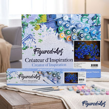 Load image into Gallery viewer, paint by numbers | Beautiful Blue Flowers | advanced flowers new arrivals | FiguredArt