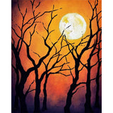 paint by numbers | Full Moon from the Forest | advanced landscapes new arrivals | FiguredArt