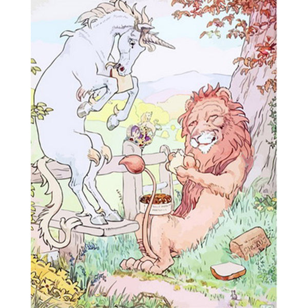 paint by numbers | Lion and Unicorn | animals easy lions new arrivals unicorns | FiguredArt