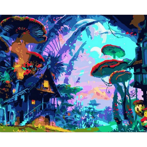 paint by numbers | Strange House | intermediate landscapes new arrivals | FiguredArt