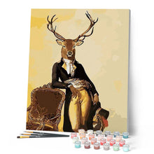 Load image into Gallery viewer, paint by numbers | The Deer Dandy | abstract animals deer easy | FiguredArt