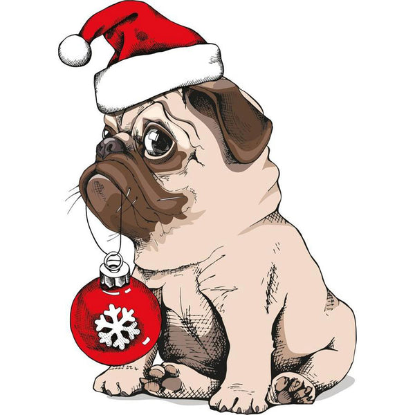 paint by numbers | Dog during Christmas | animals christmas dogs easy new arrivals | FiguredArt