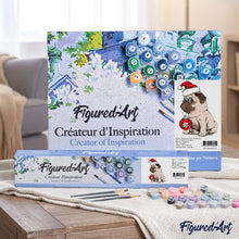 Load image into Gallery viewer, paint by numbers | Dog during Christmas | animals christmas dogs easy new arrivals | FiguredArt