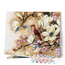Load image into Gallery viewer, paint by numbers | Magnolias in Bloom | animals birds flowers intermediate | FiguredArt