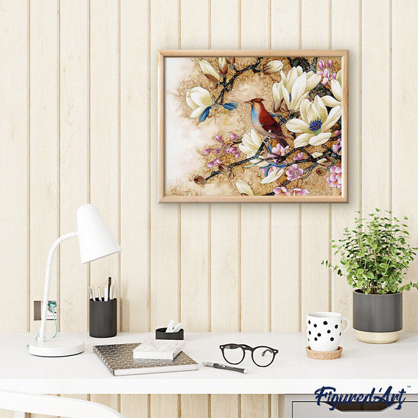 paint by numbers | Magnolias in Bloom | animals birds flowers intermediate | FiguredArt
