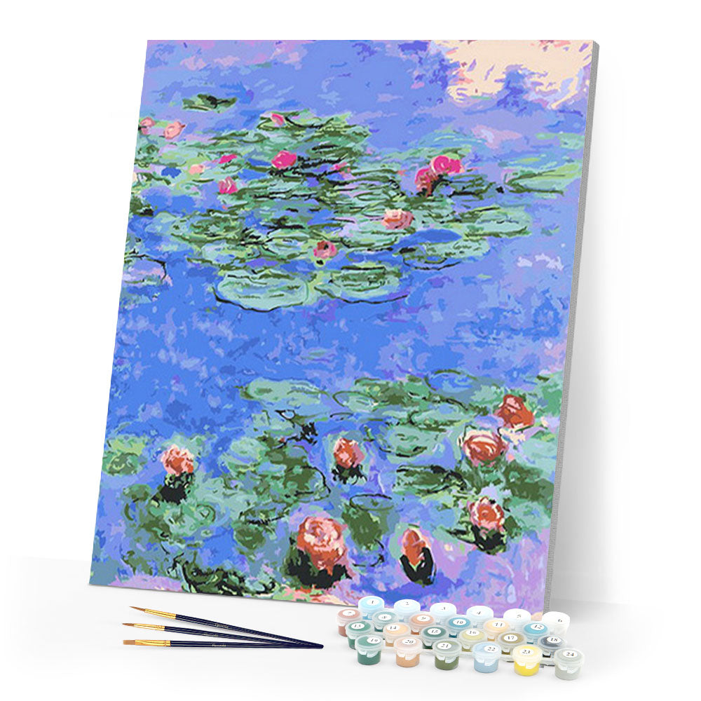 paint by numbers | Pond Water Lilies | intermediate landscapes new arrivals | FiguredArt