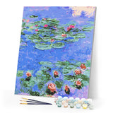 paint by numbers | Pond Water Lilies | intermediate landscapes new arrivals | FiguredArt