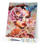 paint by numbers | Woman with Roses | easy new arrivals portrait | FiguredArt