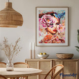 paint by numbers | Woman with Roses | easy new arrivals portrait | FiguredArt