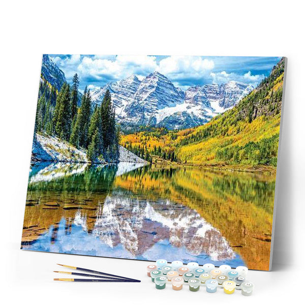 paint by numbers | Mountain River | advanced landscapes mountains new arrivals | FiguredArt