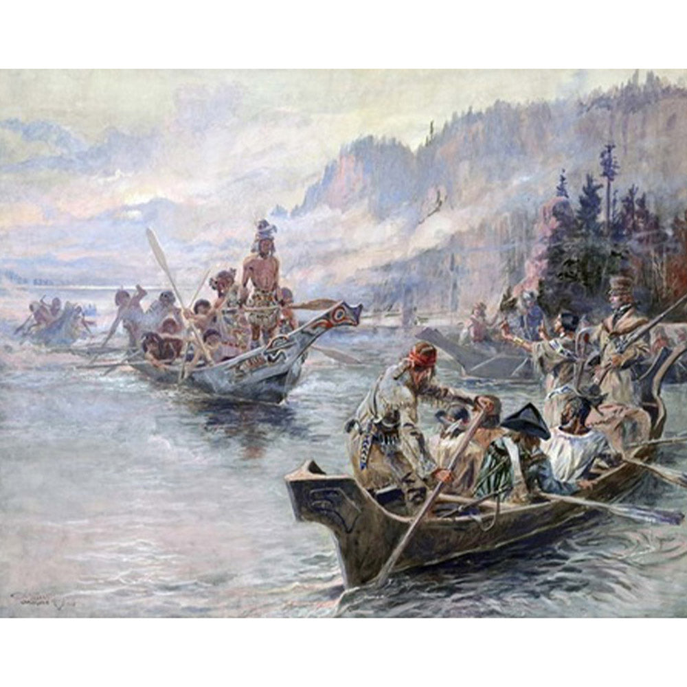 paint by numbers | Meeting the Indians | advanced landscapes new arrivals | FiguredArt