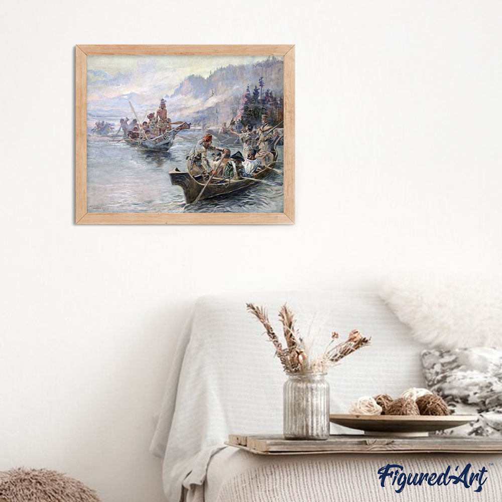 paint by numbers | Meeting the Indians | advanced landscapes new arrivals | FiguredArt