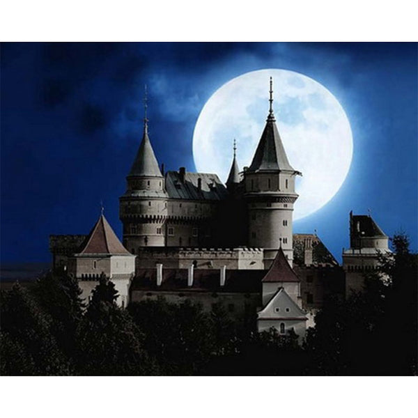 paint by numbers | Castle and Full Moon | advanced castles new arrivals | FiguredArt
