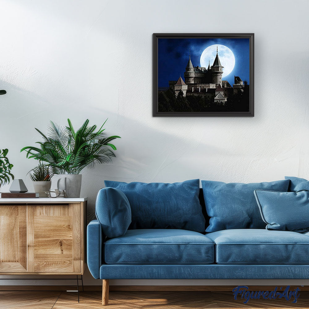 paint by numbers | Castle and Full Moon | advanced castles new arrivals | FiguredArt