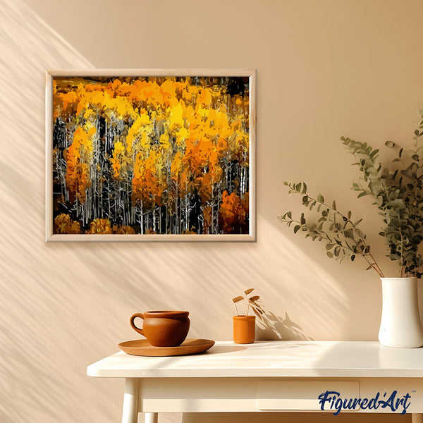 paint by numbers | Forest and Autumn Colors | forest intermediate landscapes new arrivals | FiguredArt