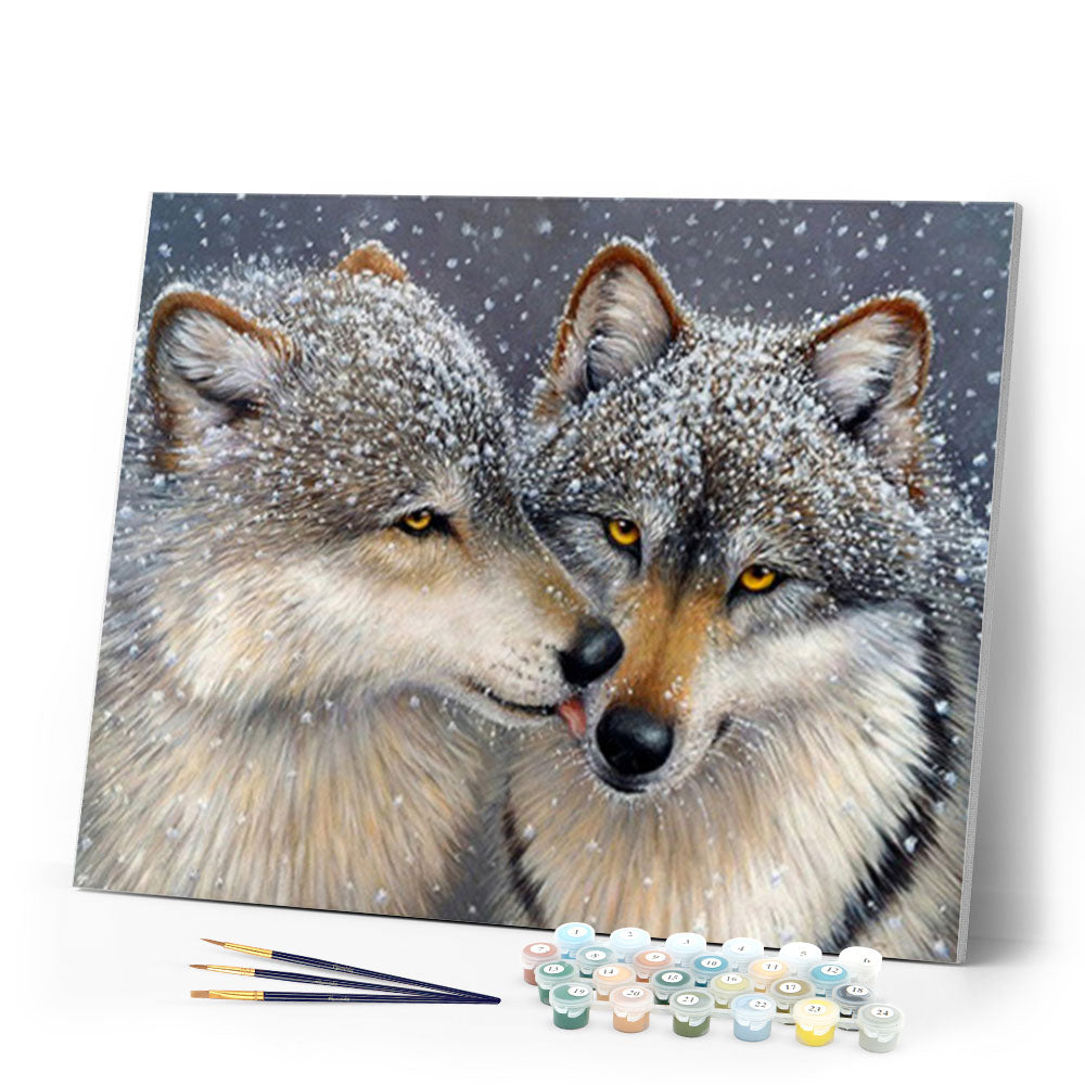 paint by numbers | Wolves and Snow | advanced animals new arrivals wolves | FiguredArt