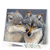paint by numbers | Wolves and Snow | advanced animals new arrivals wolves | FiguredArt