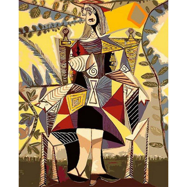 paint by numbers | Woman Sitting on a Chair | famous paintings intermediate new arrivals picasso | FiguredArt