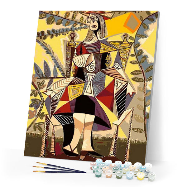 paint by numbers | Woman Sitting on a Chair | famous paintings intermediate new arrivals picasso | FiguredArt