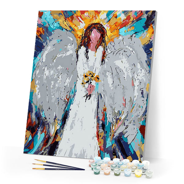 paint by numbers | White Angel | intermediate new arrivals religion | FiguredArt