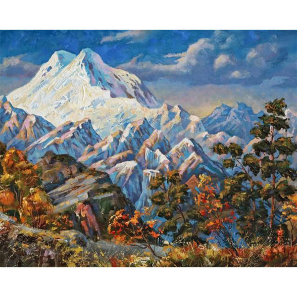 paint by numbers | Mountain Peak | advanced landscapes mountains new arrivals | FiguredArt