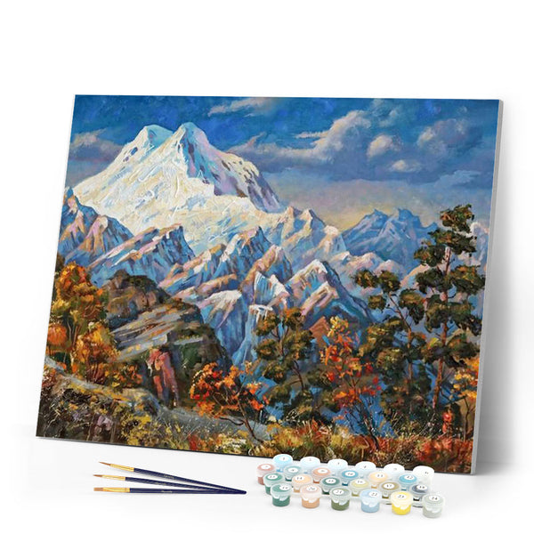 paint by numbers | Mountain Peak | advanced landscapes mountains new arrivals | FiguredArt