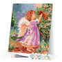 paint by numbers | Little Angel and Puppy | animals dogs intermediate religion romance | FiguredArt