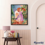 paint by numbers | Little Angel and Puppy | animals dogs intermediate religion romance | FiguredArt