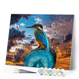 paint by numbers | Small Bird with Long Beak | animals birds intermediate new arrivals | FiguredArt