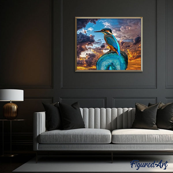 paint by numbers | Small Bird with Long Beak | animals birds intermediate new arrivals | FiguredArt